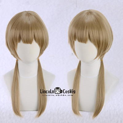 taobao agent Lincoln away prince Sakurai cosplay cosplay wig Walbald be walnut brown double ponytail hair