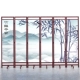 mẫu song cửa sổ bằng gỗ đẹp Vách ngăn màn hình kiểu Trung Quốc mới tùy chỉnh 
            phòng khách bằng gỗ rắn phòng ngủ gấp di động đơn giản hiện đại chặn hiên văn phòng lối vào văn phòng vách ngăn trang trí