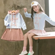 Quần áo trẻ em nữ mùa thu 2018 mới Thời trang Hàn Quốc lớn trẻ em thể thao phù hợp với bé gái quần áo thủy triều