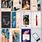 Châu Âu và Hoa Kỳ mạng thời trang đỏ blogger in quần áo tạp chí phong cách typography khung tài liệu tập tin nguồn psd Taobao - Kính