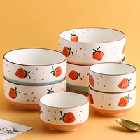 Керамическая милая фруктовая клубника для еды, японская посуда домашнего использования, популярно в интернете