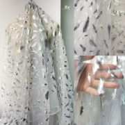 Dập lông vàng lưới gạc thêu ren lưới lỗ quan điểm bất thường áo cưới thiết kế vải thêu - Vải vải tự làm