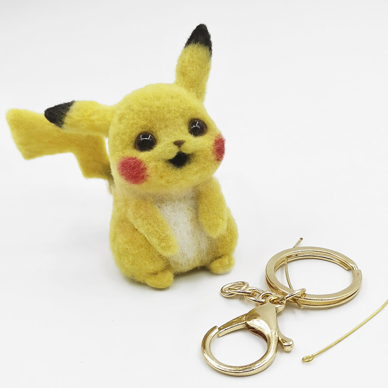 羊毛毡 大侦探皮卡丘 戳戳乐 南姐手工 diy材料包 宠物小精灵动漫