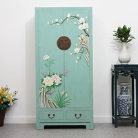 Ретро зеленая коробочка для хранения для шкафа, антикварная окрашенная система хранения, украшение, китайский стиль, сделано на заказ