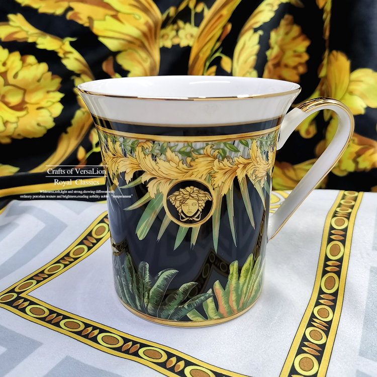 Jungle Medusa (High Quality Bone China)European style luxurious Ceramic cup new pattern ins Net red cup Medusa Mug Bone China Coffee milk cup Tea cup