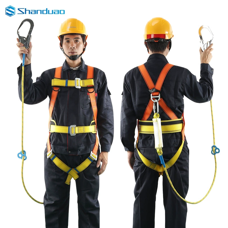 dây bảo hộ toàn thân Đai an toàn năm điểm, túi đệm nơi làm việc ở độ cao, đai an toàn chống rơi dây đai an toàn 2 móc dây đai an toàn cho thợ điện 