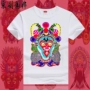 Phong cách trung quốc Bắc Kinh opera mặt anime xung quanh T-Shirt nam và nữ ngắn tay lỏng lẻo Q phiên bản phim hoạt hình dễ thương quintessence quốc gia hình dán búp bê