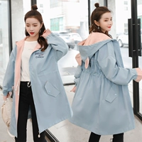 Длинный осенний плащ для беременных, демисезонная модная куртка, средней длины, в корейском стиле