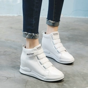Mùa thu cao để tăng giày nữ 2018 Giày đế mới Velcro Gaobang Giày thường phiên bản Hàn Quốc hoang dã