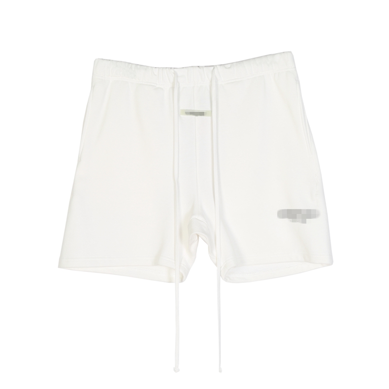WhiteDouble line 3M Reflection letter Embroidery shorts