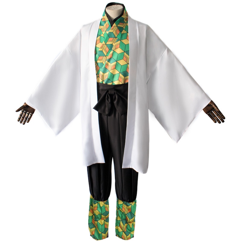 Bunny Suit [Coat + Lining + Pants + BELT + Leg Cover * 2]ghost Extinguish Blade of Cos clothing A rabbit cosplay clothing kimono ghost kill team Jersey Wigs Mask knife prop