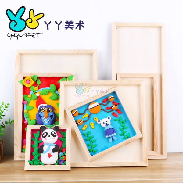 Фоторамка для детского сада, сверхлегкая деревянная трехмерная глина, глиняная роспись, DIY, цвет, со снежинками