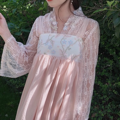 taobao agent SANKOUSAN ancient style Han elements of plum embroidery, busty skirt improved Hanfu fairy