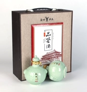 1 kg 3 kg 5 kg bóng màu xanh lá cây men gốm chai rượu jar Jingdezhen thủ công bộ sưu tập rượu vang thiết lập để gửi khóa