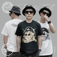 Davalure Pirate Fish Rishing Short -Sleeed T -Fore -Flosmy Midery Full Cotton Tide люди свободно
