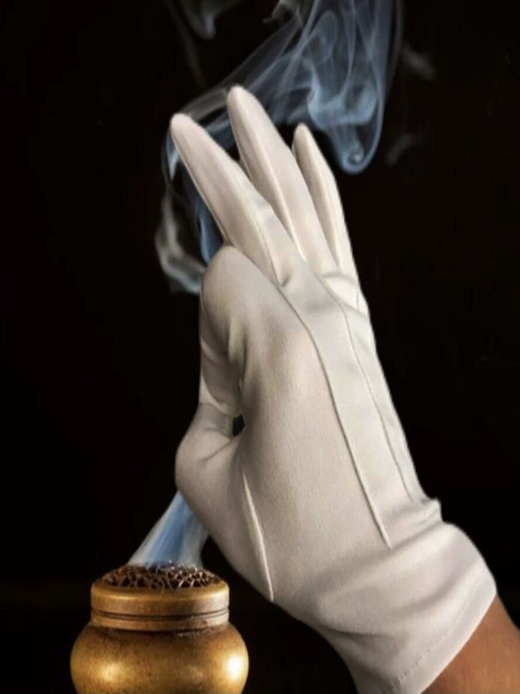 Xinghaida găng tay ba gân polyacrylic dày màu trắng nylon đánh giá công việc găng tay bảo hộ quân sự cho nam và nữ bao tay bảo hộ 