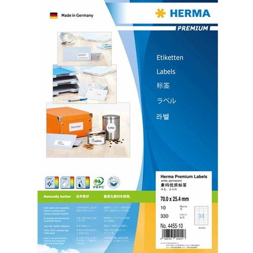 Herma 4455-10: 徳 H H H A A4-10 ПЕЧАТА