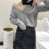2018 đầu mùa xuân mới Hàn Quốc phiên bản của hoang dã phần dày ngắn V-Cổ hàng duy nhất nút màu rắn đan áo khoác cardigan nữ thủy triều áo khoác len nữ dày Cardigan