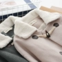 Áo khoác lông cừu nhỏ tươi dài của Shuran Yishe mùa thu đông 2018 - Trung bình và dài Coat áo măng tô nữ