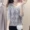 2018 mùa hè mới Hàn Quốc phiên bản của vòng cổ màu rắn rỗng áo len của phụ nữ đầu dài tay áo phần mỏng loose hoang dã top áo kiểu nữ đẹp tuổi 35