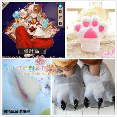 taobao agent Yin Yang Shi Shi God Royal Soul Cat COSPLAY Shoes Cat Claw Gloves Hand Ears