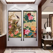 bức tranh vải chim Trung Quốc trang trí sơn phòng khách lối vào nhà hàng tường tấm thảm lớn tấm thảm sơn nền tường bao che - Tapestry