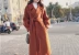 Chống mùa xúc tiến áo đèn lồng tay áo áo len phụ nữ eo phần dài dày ulzzang len quần áo tại chỗ Trung bình và dài Coat