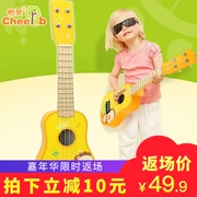 Orange yêu trẻ em mô phỏng đàn guitar nhỏ có thể chơi nhạc cụ piano bằng gỗ cho bé trai và bé gái