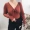 Áo thun nữ size lớn mùa thu 2018 mới chất béo Áo thun dài tay cổ chữ V có dây rút mỏng Áo dệt kim cotton dệt kim blazer nữ