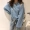 Pp nhà Hàn Quốc phiên bản của siêu lửa thông lỏng sọc dài- tay áo len mỏng phần sinh viên lười biếng gió áo khoác áo sơ mi phụ nữ áo khoác nữ đẹp