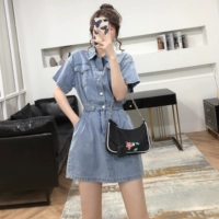 Модный приталенный корсет, мини-юбка, трендовая юбка, джинсовое платье, популярно в интернете, А-силуэт