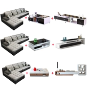 Căn hộ nhỏ vải sofa phòng khách lắp ráp bộ bàn ghế đồ nội thất đặt bàn trà TV ba mảnh