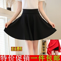 Летняя длинная юбка, юбка в складку, высокая талия, в корейском стиле, большой размер, по фигуре, А-силуэт