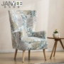 Nordic Armchair ban hổ phòng ngủ quán cà phê ghế vải giản dị sofa lại cao Mỹ - Ghế sô pha ghế sofa giường gỗ