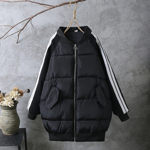 Giải phóng mặt bằng dày bông coat của phụ nữ dài đồng phục bóng chày 2017 new loose BF gió ấm bông áo khoác áo khoác mùa đông