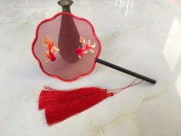 Handmade thêu thêu diy người mới bắt đầu kit palm fan gói nguyên liệu gói vật liệu 15 CM fan nhóm fan Song Ngư giá tranh thêu tay