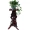 Du Fugen chạm khắc khung gốc khắc cơ sở phòng khách trang trí tự nhiên gỗ rắn gốc cây hoa đứng cơ sở khắc phân - Các món ăn khao khát gốc