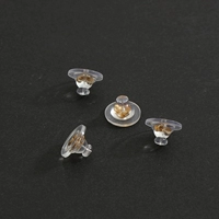 Золотые прозрачные уши с 1 до 2