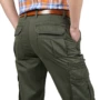 Quần yếm nam chính thức cotton đa túi quần overalls đa túi lỏng cộng với phân bón để tăng kích thước lớn thẳng quần dài thể thao nam