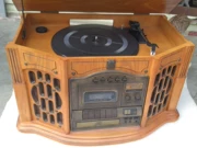 Ưu đãi đặc biệt Máy ghi âm cổ Lidan với máy nghe nhạc CD lp vinyl máy ghi âm retro máy ghi âm máy quay gỗ rắn