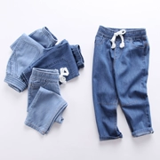 Quần áo trẻ em jeans trẻ em quần muỗi 2018 mới mùa xuân và mùa thu quần lỏng quần âu nam mùa hè quần mỏng