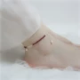 2018 mới vòng chân nữ tính đơn giản garnet thiết kế ban đầu bạn gái sinh viên cổ chuông bạc chuỗi mắt cá chân - Vòng chân vòng đeo chân