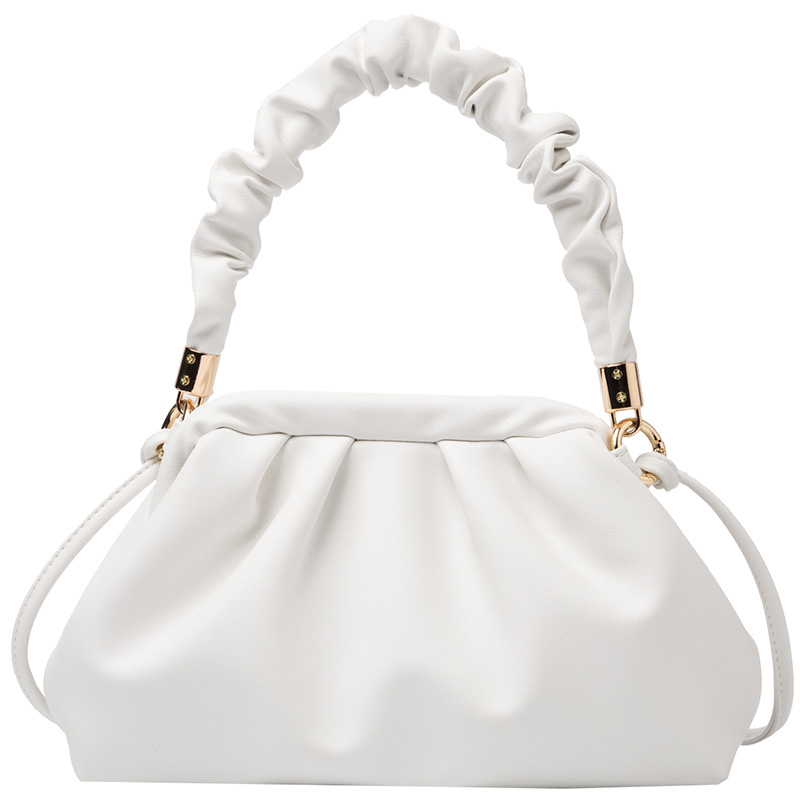 White2021 March fashion new pattern Individual leisure Versatile ma'am One shoulder Oblique span portable Clip Solid color Trapezoidal package