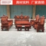 Bộ bàn ghế gỗ gụ Miến gỗ hồng mộc Miến Điện Bộ bàn ghế sofa của 9 loại trái cây lớn bằng gỗ hồng mộc kết hợp phòng khách gỗ rắn - Bộ đồ nội thất mẫu giường ngủ hiện đại 2020