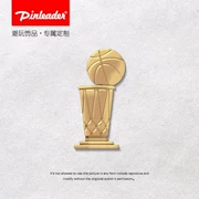 Mới Pinleader Huy hiệu tùy chỉnh Chiến binh NBA Lakers Vô địch Cúp bóng rổ Kim loại Trâm Champagne Vàng - Trâm cài
