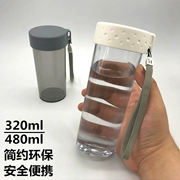 Cốc thể thao đơn giản dành cho sinh viên Hàn Quốc nam nữ dễ thương cầm tay chai nước bằng nhựa cầm tay sáng tạo cốc Hàn Quốc