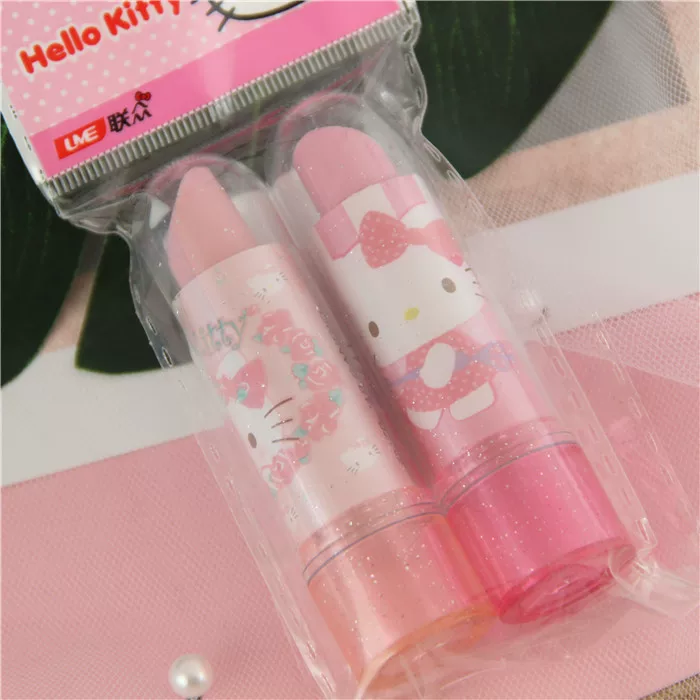 Привет, котенок, Hello Kitty, мультяшная милая детская помада для учащихся, ластик