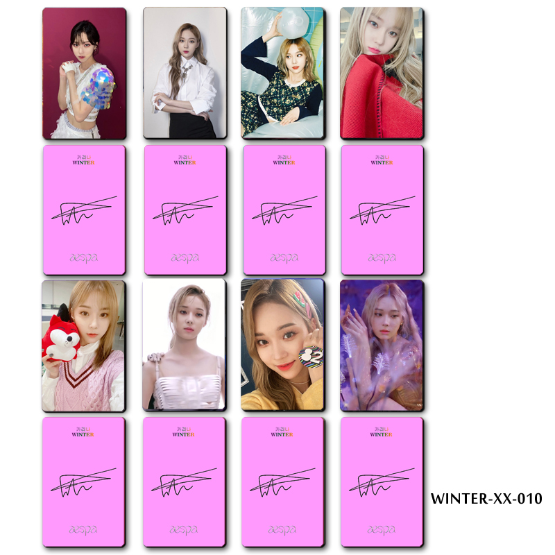 Winter-xx-010the republic of korea Aespa Coco Jin Court periphery Small card Aid card autograph selfie Photo Photo card wallet Ferrule card