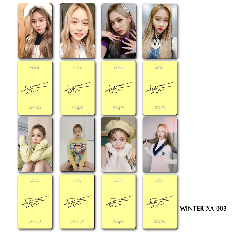 Winter-xx-003the republic of korea Aespa Coco Jin Court periphery Small card Aid card autograph selfie Photo Photo card wallet Ferrule card