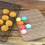 Macarons nhà bếp tuyệt vời khuôn không dính cookie nướng khay macarons phồng nướng chảo chiên giòn tấm khuôn gia đình - Tự làm khuôn nướng khuôn bánh kẹp tàn ong bằng điện